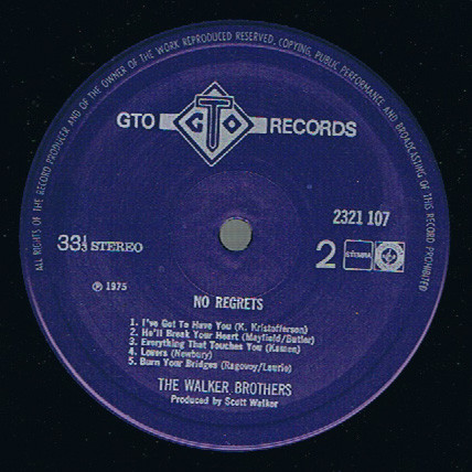 The Walker Brothers - No Regrets