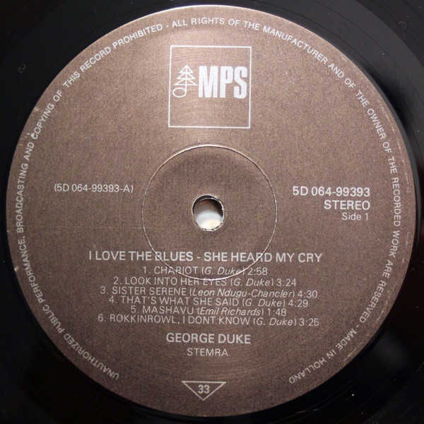 George Duke - I Love the Blues, She Heard my Cry