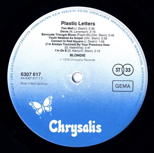 Blondie - Plastic Letters