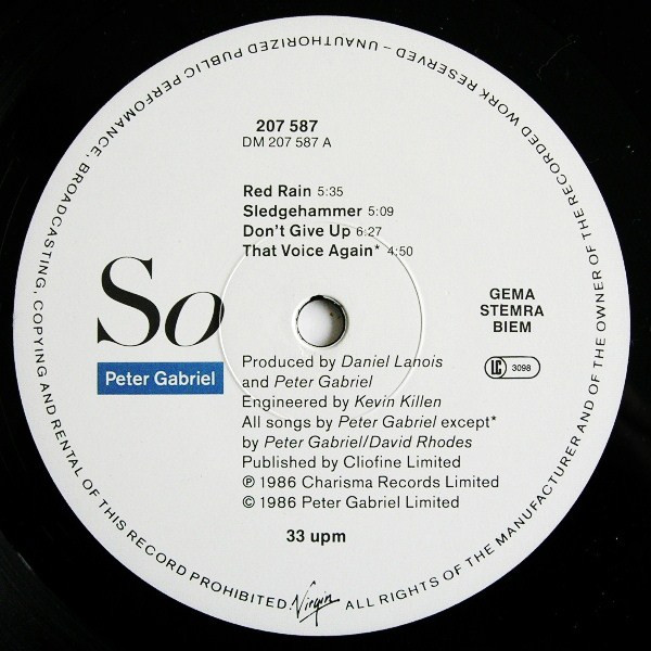 Peter Gabriel - SO