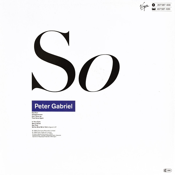 Peter Gabriel - SO