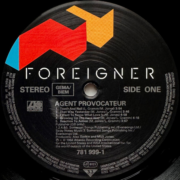 Foreigner - Agent Provocateur