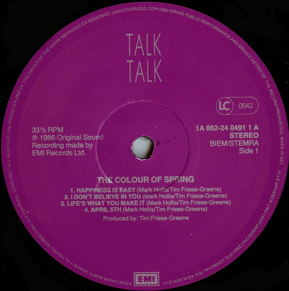 Talk Talk - The Colour of Spring