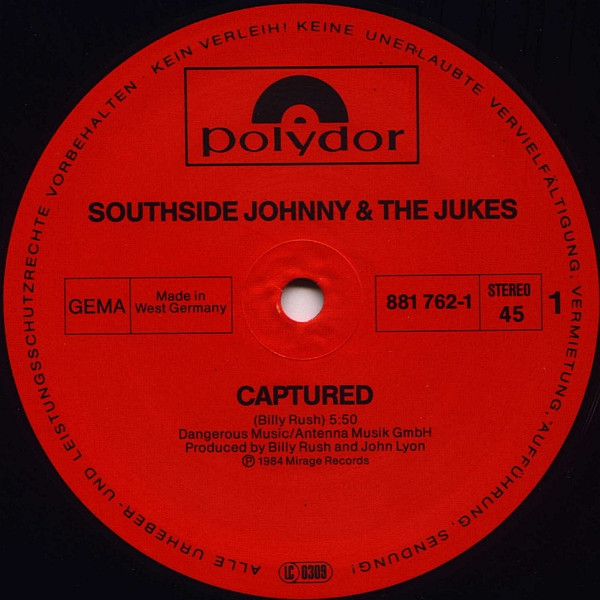 12" | Southside Johnny and the Jukes - Captured / Love is the Drug