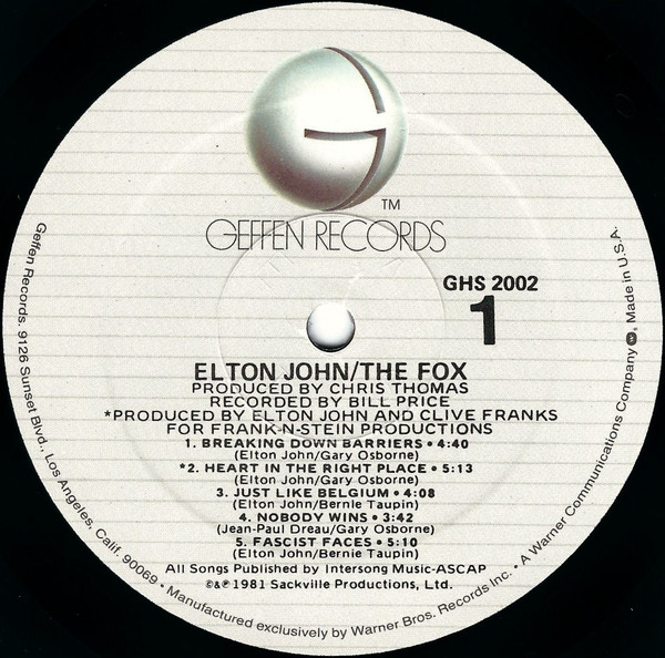Elton John - The Fox