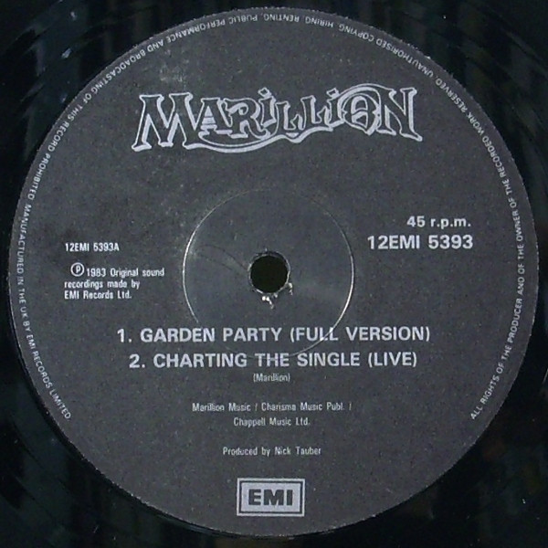 12" | Marillion - Garden Party, the Great Cucumber Massacre