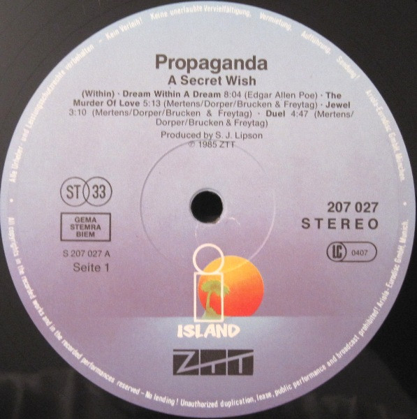 Propaganda - A Secret Wish