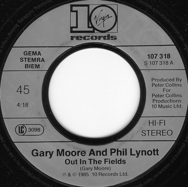 7" | Gary Moore and Phil Lynott - Out in the Fields / Military Man