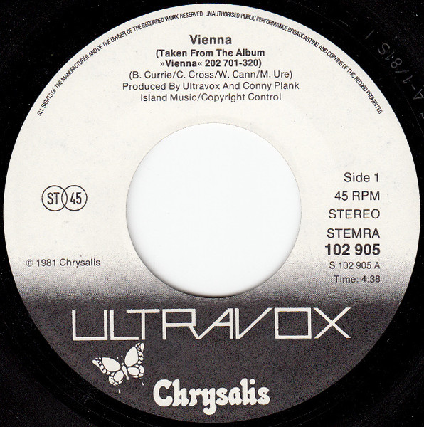 7" | Ultravox - Vienna / Passionate Reply