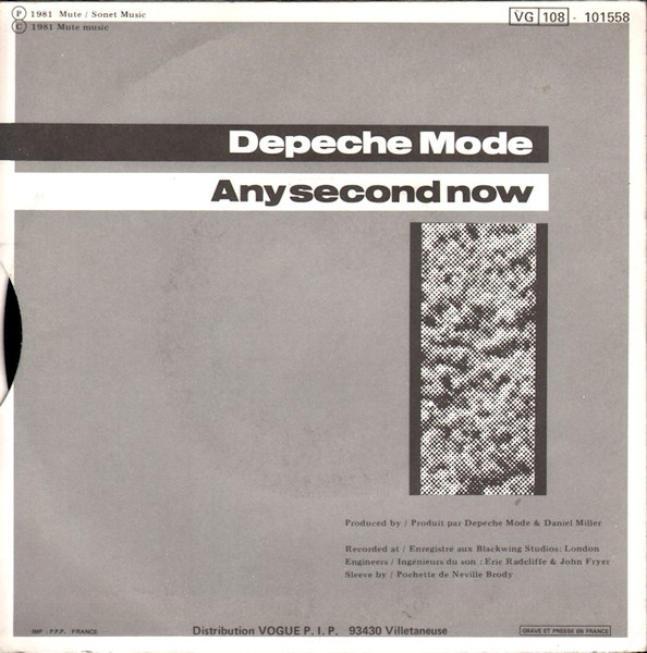 7" | Depeche Mode - Just Can't Get Enough / Any Second Now