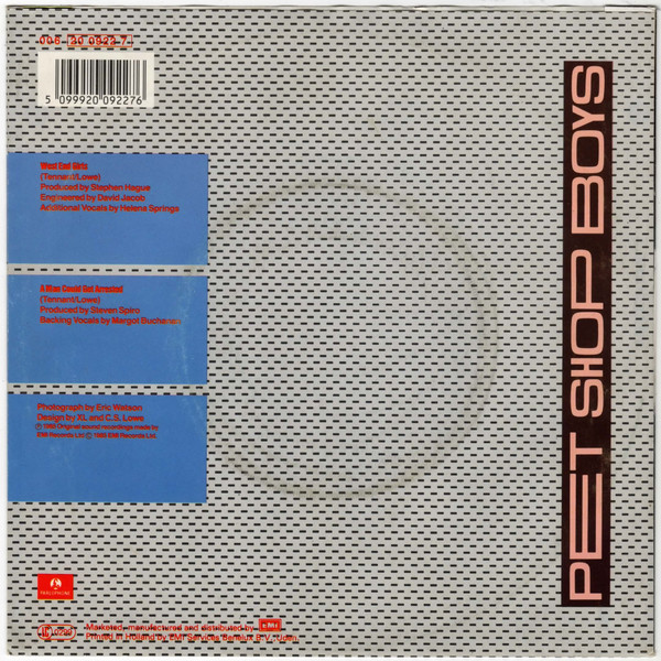 7" | Pet Shop Boys - West End Girls / A Man could get Arrested