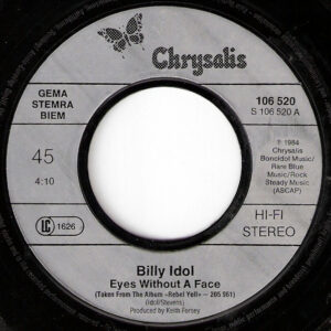 7" | Billy Idol - Eyes Without a Face / The Dead Next Door - Afbeelding 2