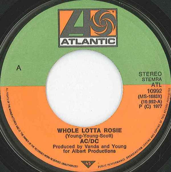 7" | AC/DC - Whole Lotta Rosie / Dog Eat Dog