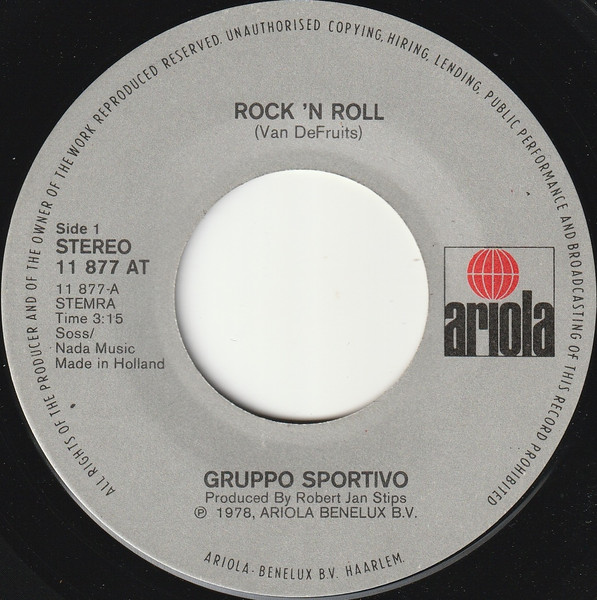7" | Gruppo Sportivo - Rock 'n Roll / I Shot my Manager