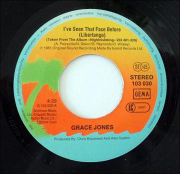 7" | Grace Jones - I've seen that Face Before / Warm Leatherette