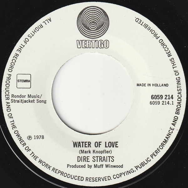 7" | Dire Straits - Water of Love / Down to the Waterline