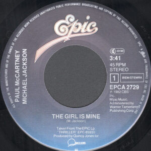 7" | Michael Jackson and Paul McCartney - The Girl is Mine / Can't Get Outta the Rain - Afbeelding 2