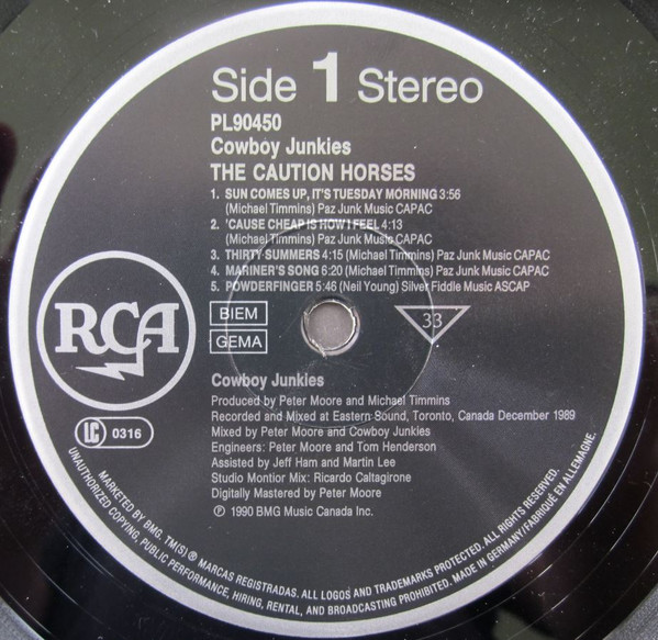 Cowboy Junkies - The Caution Horses
