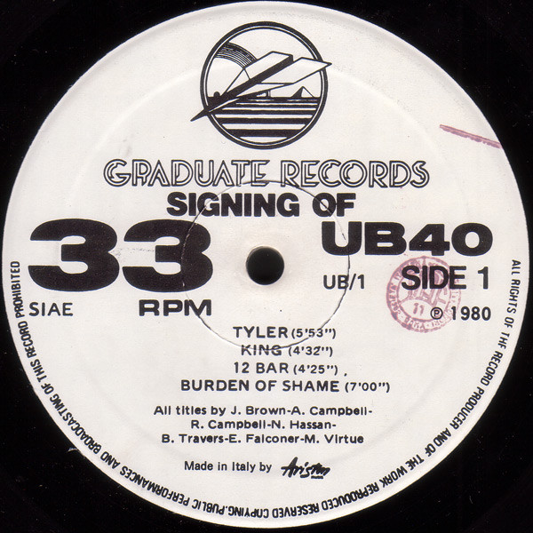 UB40 - Signing Off (2 LP, 1x 45 rpm, 1x 33 rpm)