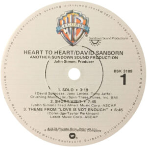 David Sanborn - Heart to Heart - Afbeelding 2