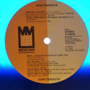 John Travolta – John Travolta (blauw vinyl) - Afbeelding 2
