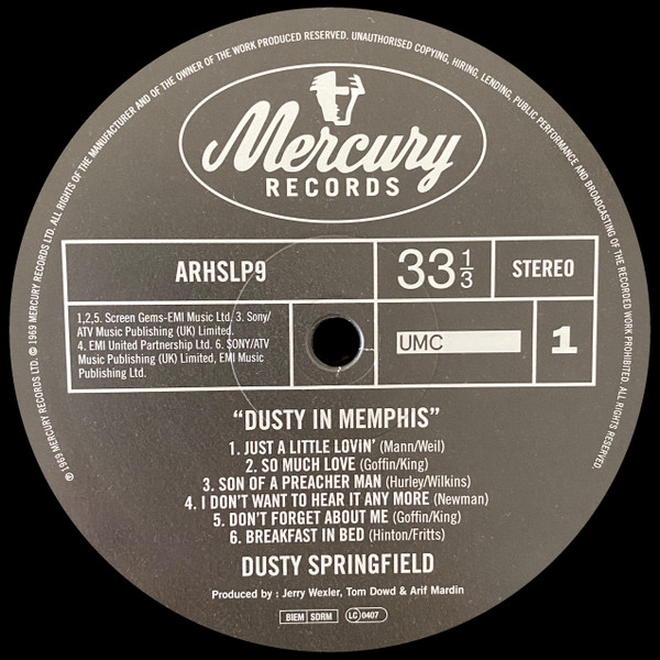 Dusty Springfield – Dusty In Memphis