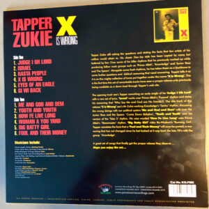 Tapper Zukie - X Is Wrong - Afbeelding 2