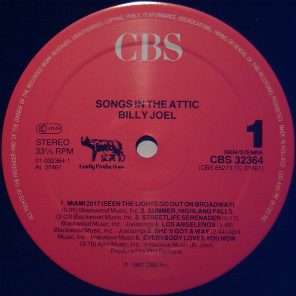 Billy Joel – Songs In The Attic