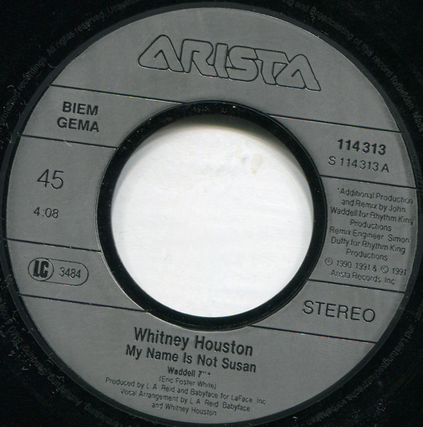 7" | Whitney Houston – My Name Is Not Susan
