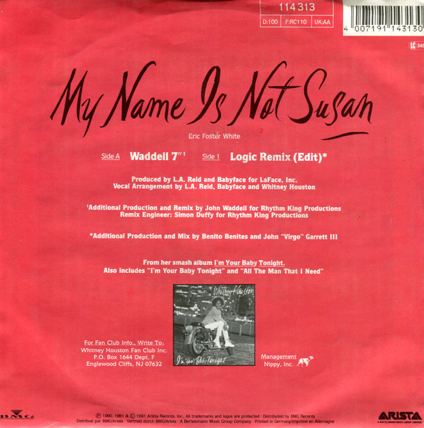 7" | Whitney Houston – My Name Is Not Susan