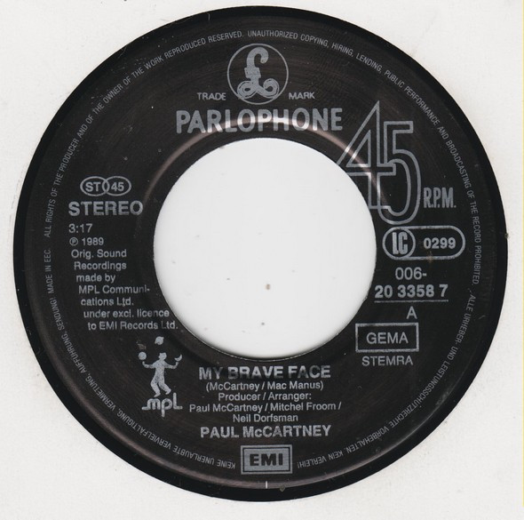 7" | Paul McCartney - My Brave Face