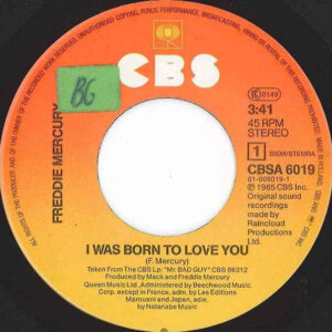 7" | Freddie Mercury – I Was Born To Love You - Afbeelding 2
