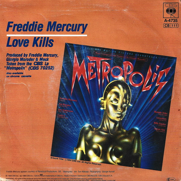 7" | Freddie Mercury – Love Kills