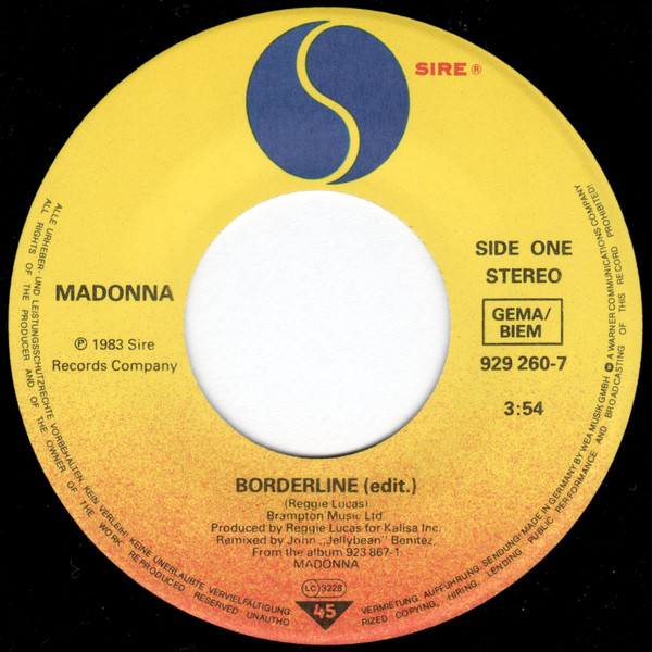 7" | Madonna – Borderline