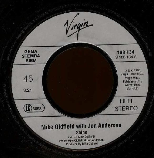 7" | Mike Oldfield With Jon Anderson – Shine