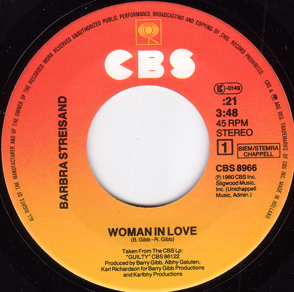 7" | Barbra Streisand – Woman In Love