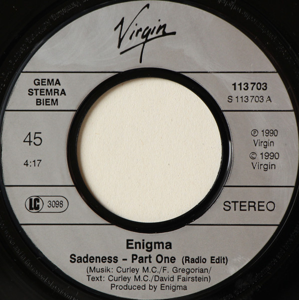 7" | Enigma – Sadeness Part I