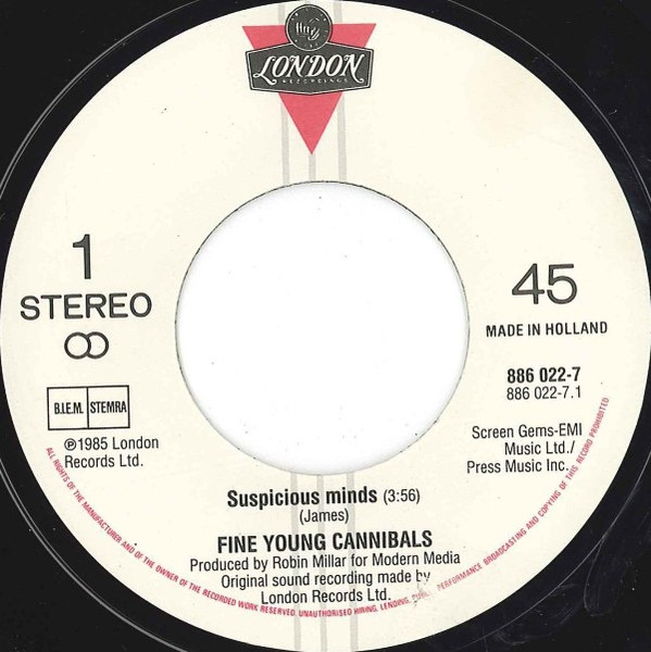 7" | Fine Young Cannibals – Suspicious Minds