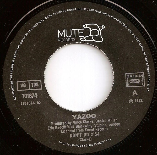 7" | Yazoo – Don't Go