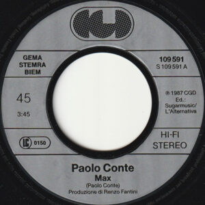 7" | Paolo Conte – Max - Afbeelding 2