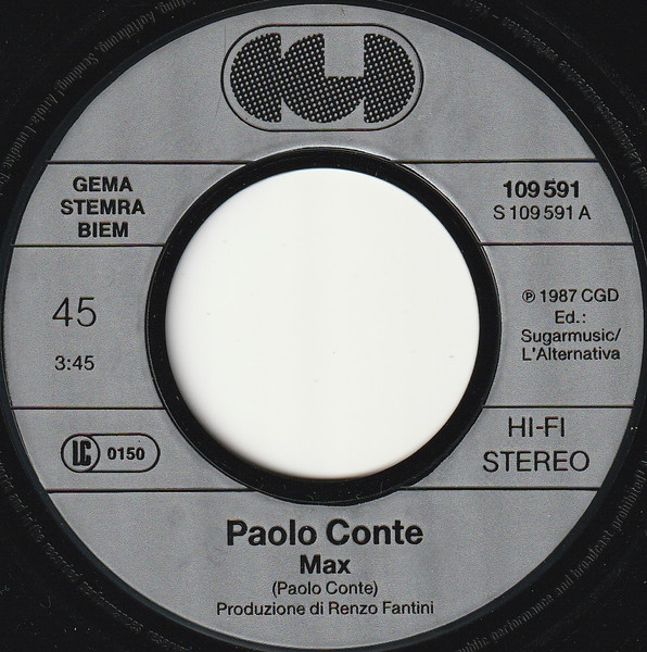 7" | Paolo Conte – Max
