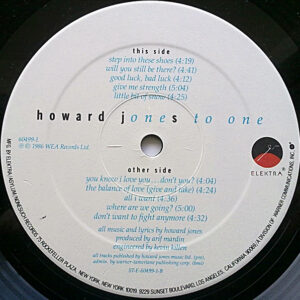 Howard Jones – One To One - Afbeelding 2