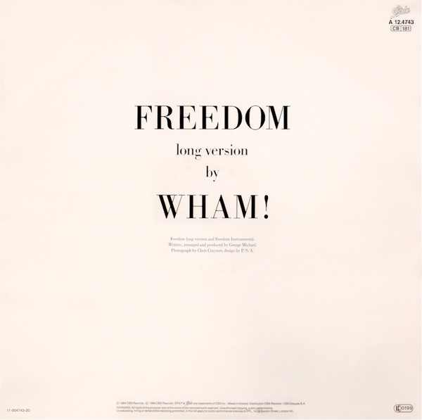 12" | Wham! - Freedom (long version)
