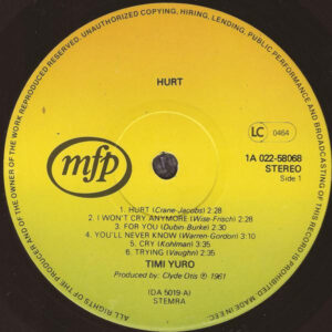 Timi Yuro – Hurt - Afbeelding 2